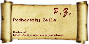 Podhorszky Zella névjegykártya